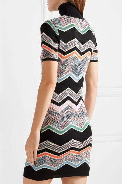 Shop Missoni Zigzag Wool-blend Mini Dress