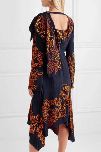 Shop Peter Pilotto Embroidered Silk Dress
