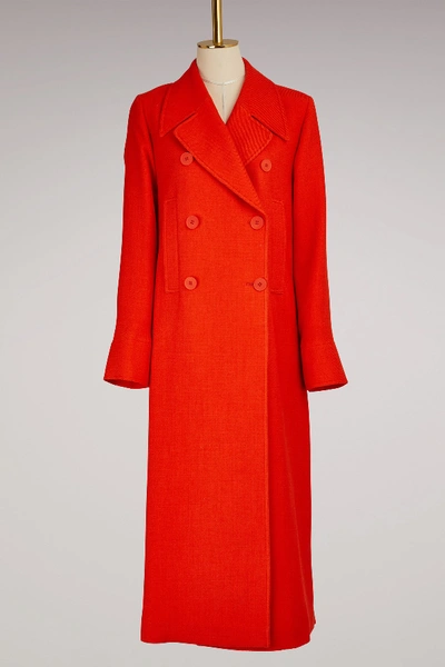 Shop Stella Mccartney Edwina Wool Coat In 6500 - Gipsy Red