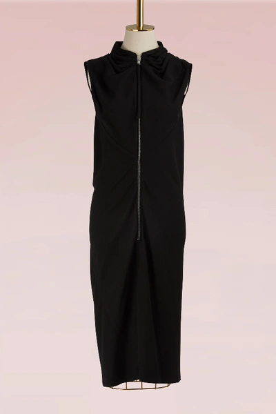 Shop Rick Owens Bonnie Wool Blend Dress In Black