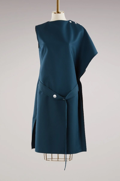 Shop Marni Knee Length Dress With Belt In Fjord