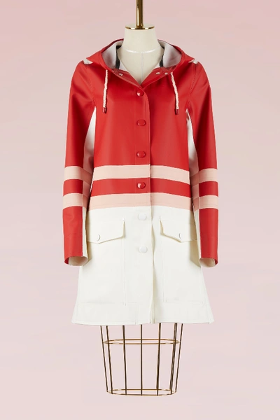 Shop Marni Long Sleeves Raincoat In Quartz + Stone White + Lacquer