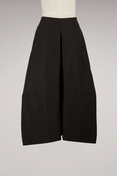 Shop Jil Sander Davis Silk Tulip Pants In Black