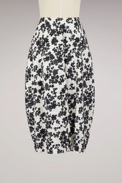 Shop Jil Sander Dryas Cotton Maxi Tulip Skirt In Black / White