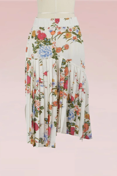 Shop Isabel Marant Silk Inaya Skirt In Ecru
