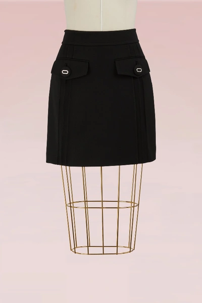 Shop Prada Short Skirt In Black