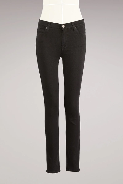 Shop 7 For All Mankind Skinny High Waist Jeans In Rinsed Black