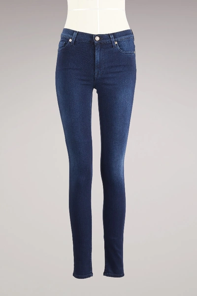 Shop 7 For All Mankind Skinny High Waist Jeans In Rich Indigo