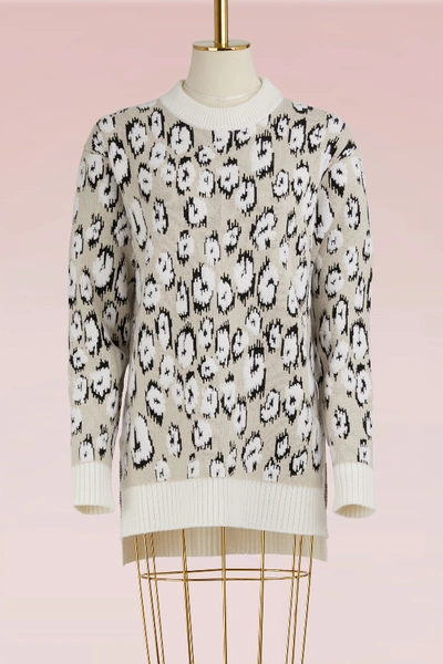 Shop Proenza Schouler Leopard Print Jacquard Wool Sweater