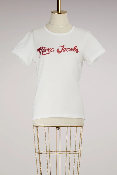 Shop Marc Jacobs Short Sleeve T-shirt In Ivory