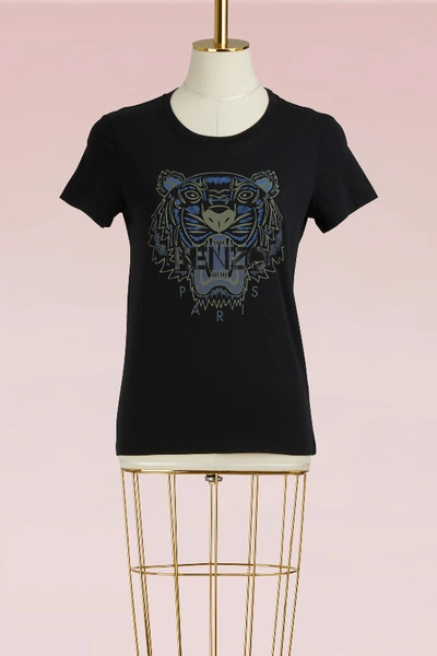 Shop Kenzo Cotton Tiger T-shirt In Noir