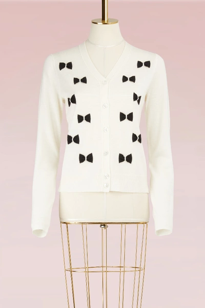Shop Marc Jacobs Wool Cardigan In Ivory Multi