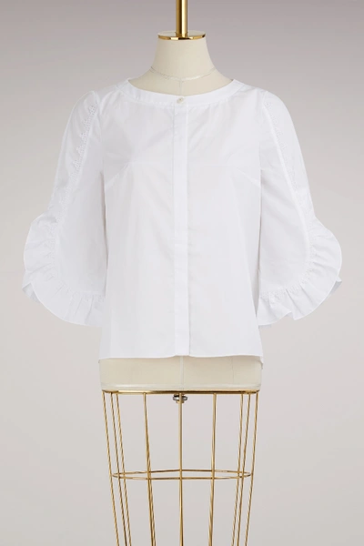 Shop Peter Pilotto Silk Blouse In White