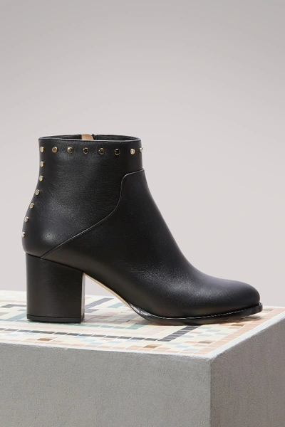 Shop Jimmy Choo Melvin 65 Leather Ankle Boots In Black