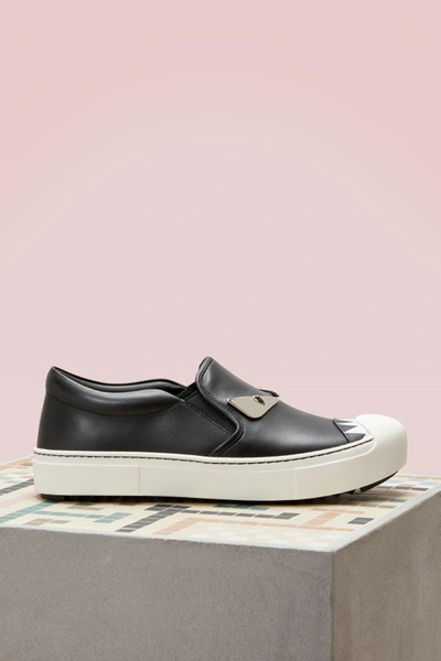 Shop Fendi Bugs Sneakers In Nero+bianco Nero