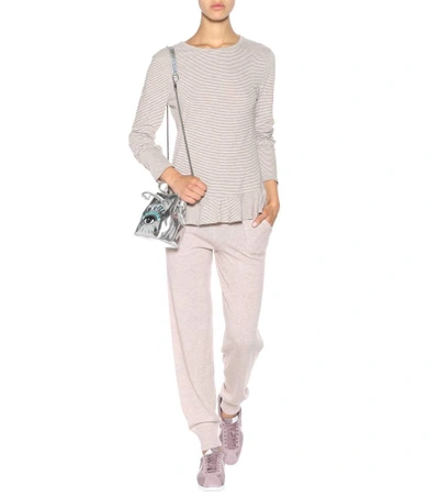 Shop 81 Hours Hive Wool And Cashmere Track Pants In Beige