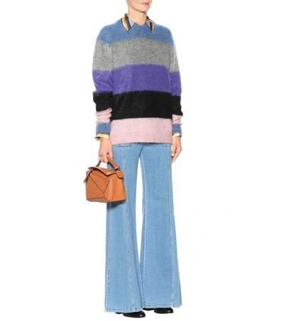 Shop Acne Studios Albah Mohair And Wool-blend Sweater In Multi Mix Stripe