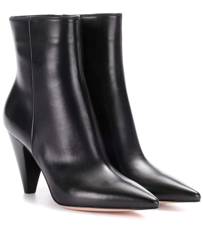 Gianvito Rossi Scarlett 100 Point-toe Ankle Boots In Black