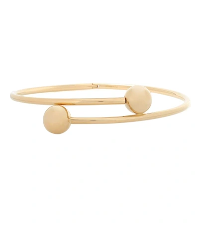 Jw Anderson Double-sphere Gold-plated Choker In Metallic