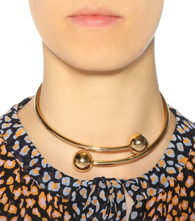 Shop Jw Anderson Double Ball Choker In Gold