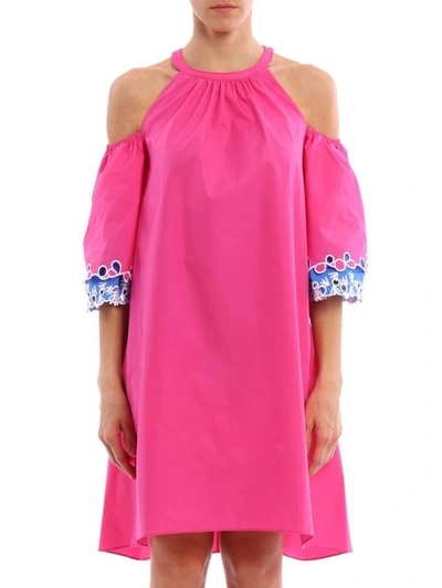 Shop Peter Pilotto Embroidered Mini Dress In Pink