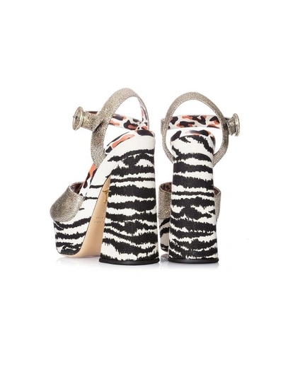 Shop Charlotte Olympia Wild At Heart Sandals In Gold-silver