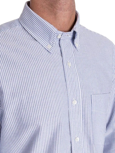 Shop Aspesi Oxford Cotton Shirt In Blue