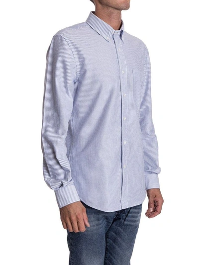 Shop Aspesi Oxford Cotton Shirt In Blue