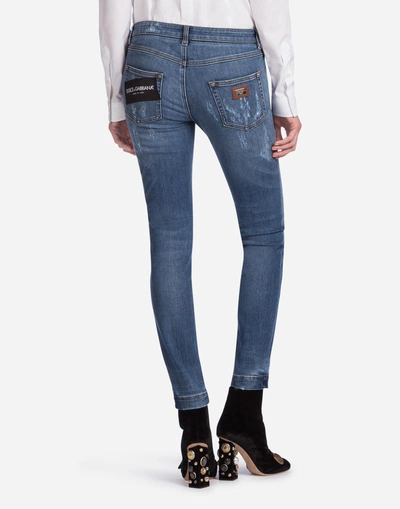 Shop Dolce & Gabbana Pretty Fit Jeans In Stretch Denim In Blue