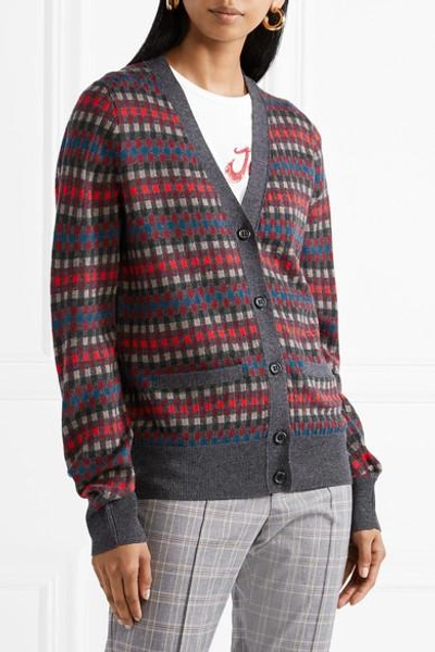 Shop Marc Jacobs Wool-jacquard Cardigan