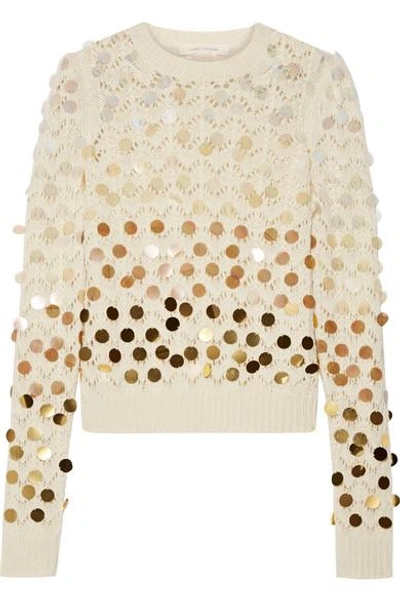 Shop Marc Jacobs Sequin-embellished Wool And Cashmere-blend Sweater