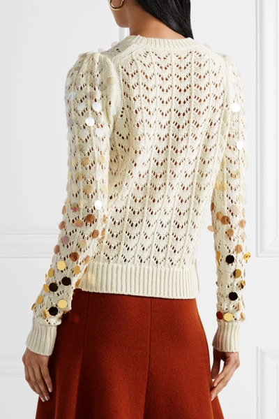 Shop Marc Jacobs Sequin-embellished Wool And Cashmere-blend Sweater