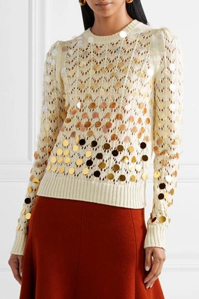 Shop Marc Jacobs Sequin-embellished Wool And Cashmere-blend Sweater