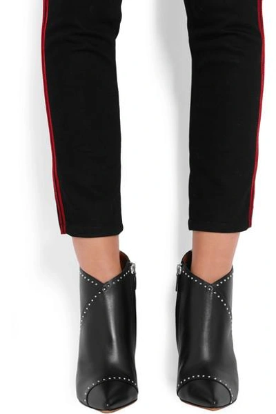 Shop Givenchy Studded Leather Ankle Boots