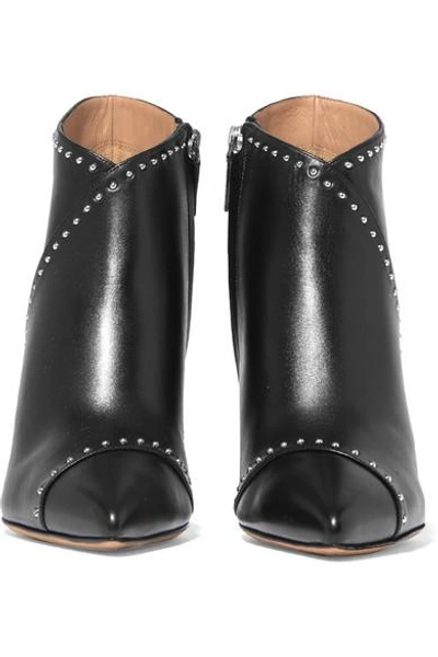 Shop Givenchy Studded Leather Ankle Boots