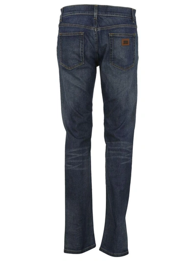 Shop Dolce & Gabbana Straight Leg Jeans In Blue
