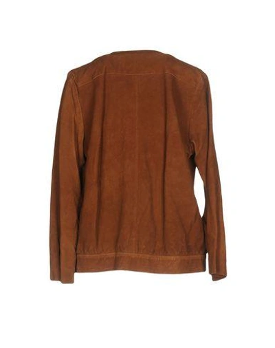 Shop Golden Goose Biker Jacket In Brown