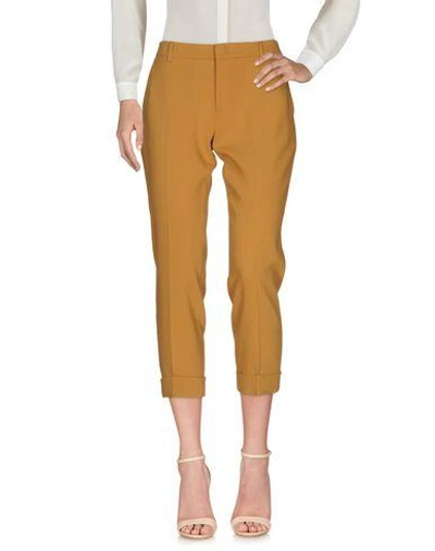 Shop L'autre Chose L' Autre Chose Woman Pants Ocher Size 8 Viscose, Acetate, Elastane In Yellow