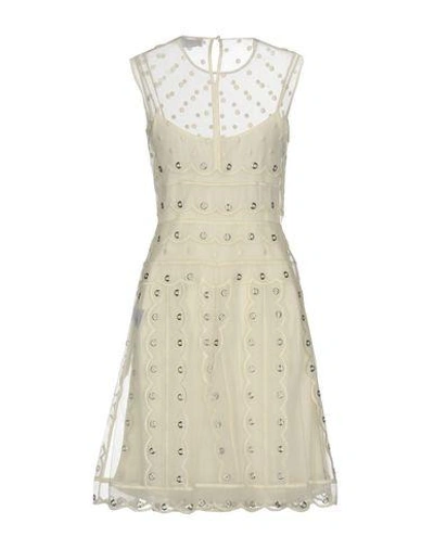 Shop Red Valentino Knee-length Dresses In Ivory