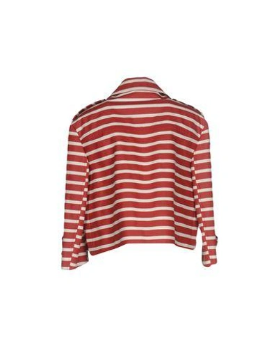 Shop Red Valentino Jackets In Maroon