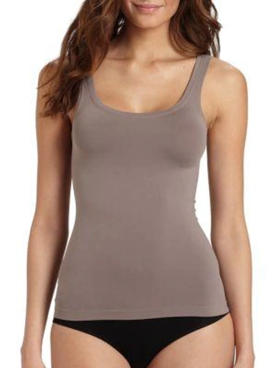 Shop Hanro Touch Feeling Tank Top In Taupe Grey