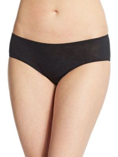 Shop Hanro Cotton High-cut Brief In Black