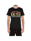 Balmain Wolf-print Crew-neck Cotton T-shirt In Black