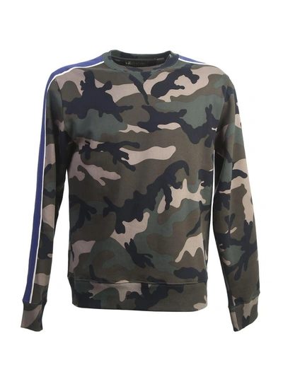 Shop Valentino Camouflage Stretch Cotton Sweatshirt In Green