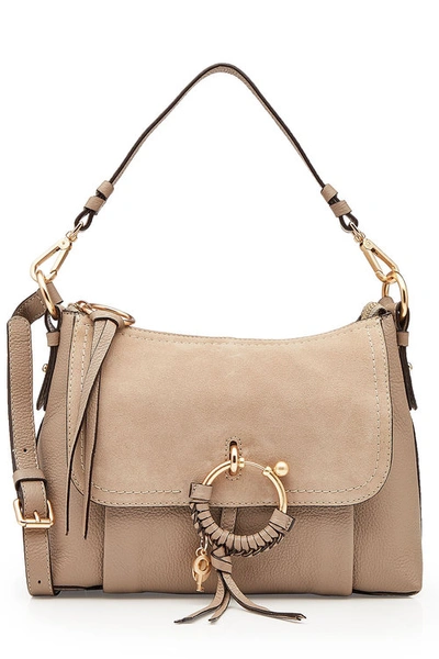 See By Chloé Leather And Suede Shoulder Bag In Grey