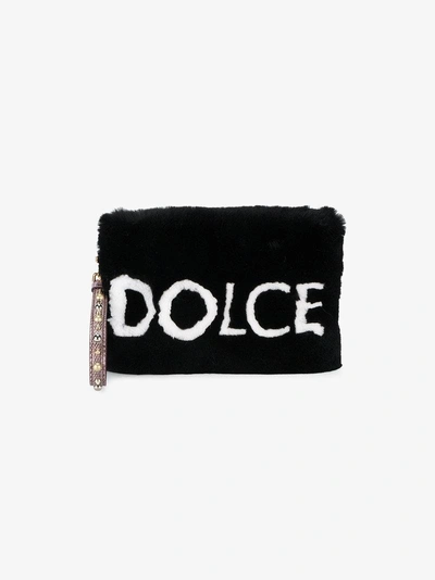 Shop Dolce & Gabbana 'cleo' Clutch In Black