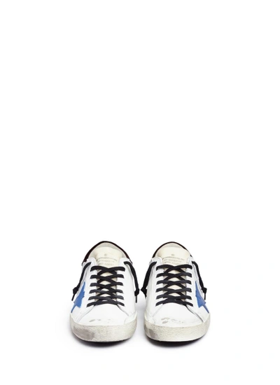 Shop Golden Goose 'superstar' Brushed Calfskin Leather Sneakers