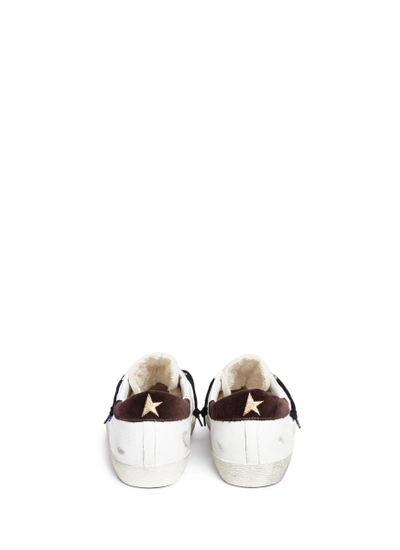 Shop Golden Goose 'superstar' Brushed Calfskin Leather Sneakers