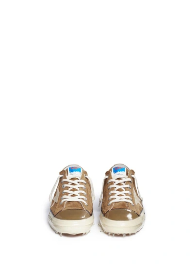 Shop Golden Goose 'v-star 2' Coated Outsole Calfskin Suede Sneakers