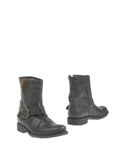 Shop Fiorentini + Baker Ankle Boots In Dark Green